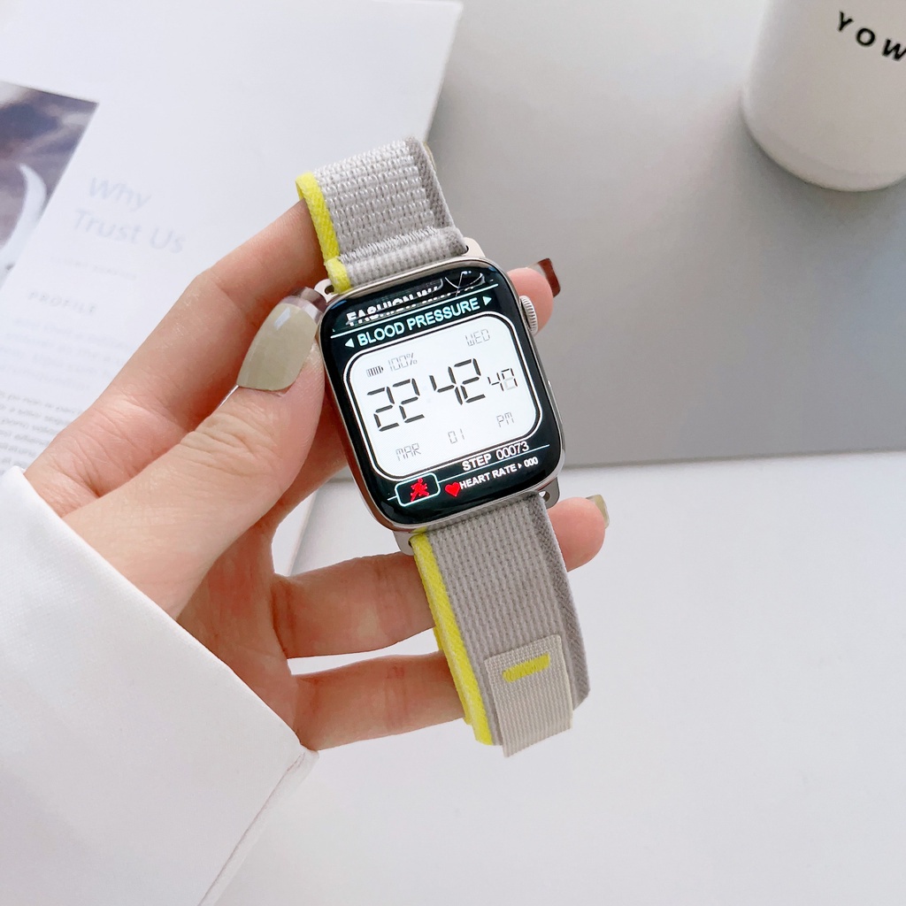 สายนาฬิกาข้อมือไนล่อน สําหรับ Apple Watch 8 7 SE 6 5 4 Ultra 49 มม. 41 มม. 45 มม.40 มม.44 มม.38 มม.42 มม. iWatch Series