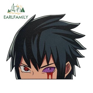 Earlfamily สติกเกอร์ไวนิล ลายกราฟฟิก Rinnegan Uchiha Itachi Ninja Peek 13 ซม. สําหรับติดตกแต่งรถยนต์ สเก็ตบอร์ด