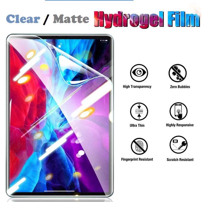 Lenovo แท็บเล็ต Matte/HD Clear Hydrogel ฟิล์มกันรอยหน้าจอ Legion Y700 E10 K10/Pad 11 Pro Plus 2