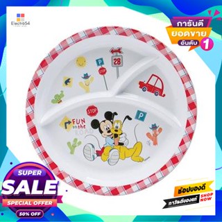 Road ถาดหลุม Mickey Road Trip Superware รุ่น T 383-10  ขนาด 10 นิ้ว สีแดงmickey Road Trip Superware Tray T 383-10 Size 1