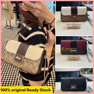 Coach CC033 Grace mini กระเป๋าสะพายข้าง กระเป๋าผู้หญิง กระเป๋าถือ ธุรกิจลำลอง หนังแท้ เล็ก