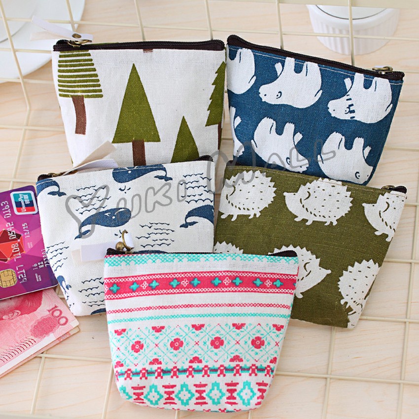 YuKi กระเป๋าเงินเหรียญ-น่ารักมาก-มีซิป สไตล์พื้นเมือง Coin Purse