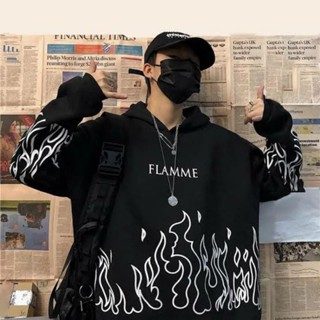 - Flamme Fire เสื้อแจ็กเก็ตกันหนาว มีฮู้ด ผ้าฟลีซ เนื้อแมตต์ แบบหนา ขนาดใหญ่ พรีเมี่ยม ไซซ์ XXL