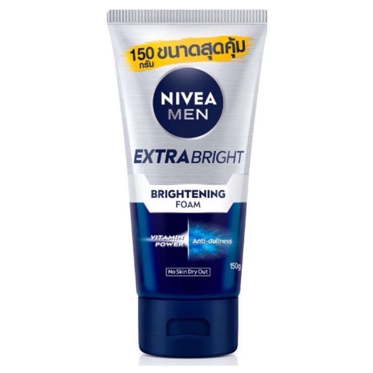 EXP 2027 นีเวีย เมน โฟมล้างหน้า เอ็กซ์ตร้า ไบรท์ 150 กรัม NIVEA Men Extra Bright Foam 150 g