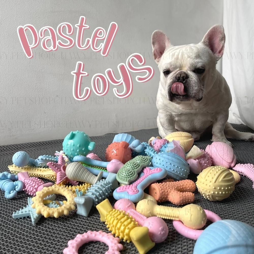 pastel พาสเทล ของเล่นสุนัข ยางกัด ปลอดภัย