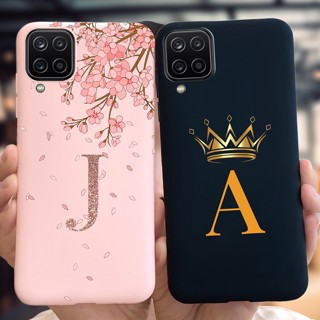 เคสโทรศัพท์มือถือ ปิดด้านหลัง ลายมงกุฎตัวอักษรน่ารัก สําหรับ Samsung Galaxy A12 SM-A125F M12 SM-M127F A 12 M 12