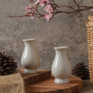Ceramic Vase แพ็คคู่ 2 ชิ้น แจกันดอกไม้เซรามิค สำหรับการตกแต่งบ้าน มีหลายแบบหลายสีให้เลือก