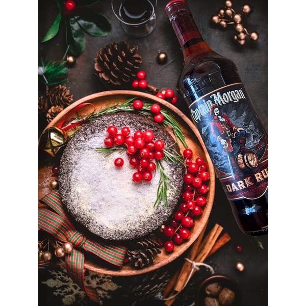 ดาร์กรัม Captain Morgan Dark 700ml ทำ Stollen Christmas cake fruitcake ฟรุ๊ตเค้ก เค้กผลไม้ fruit bre