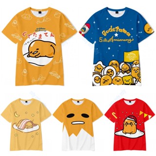 Gudetama Cartoon Manga 3D Print T-Shirt Men Women Casual Short Sleeve Sports Tee Tops_07