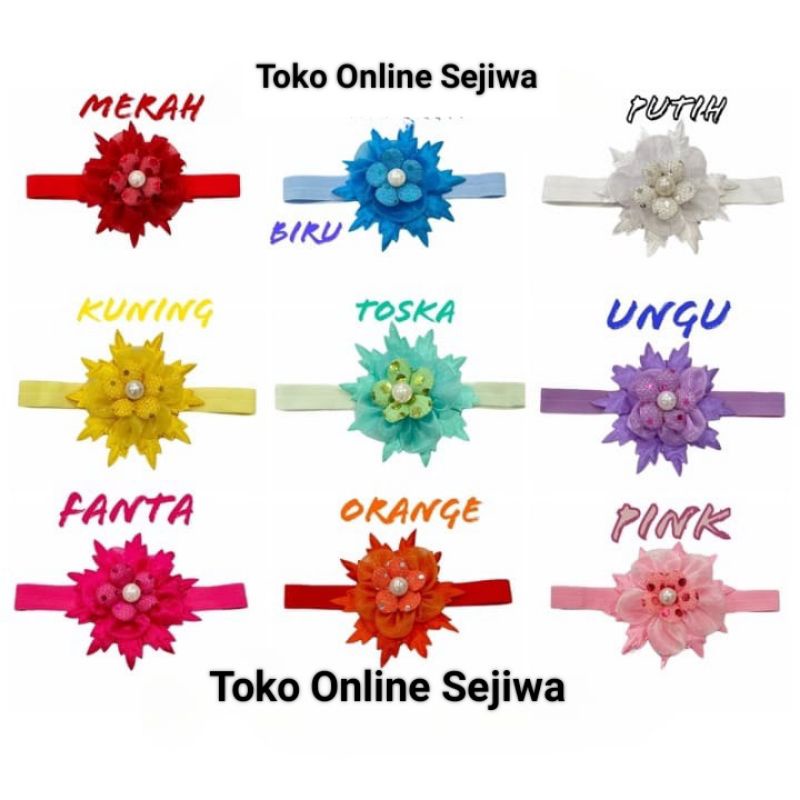 Tos Bandana Baby Girl Pearl Flower