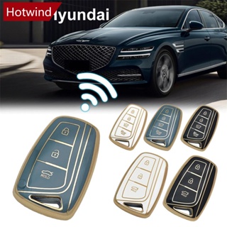 Hotwind เคสกุญแจรีโมทรถยนต์ TPU สําหรับ Hyundai Santa Fe Sport Ix45 Y1Z7