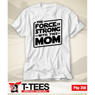 Pop-Culture Fan T-shirt - Star Wars - The Force is strong with this Mom (White)_04