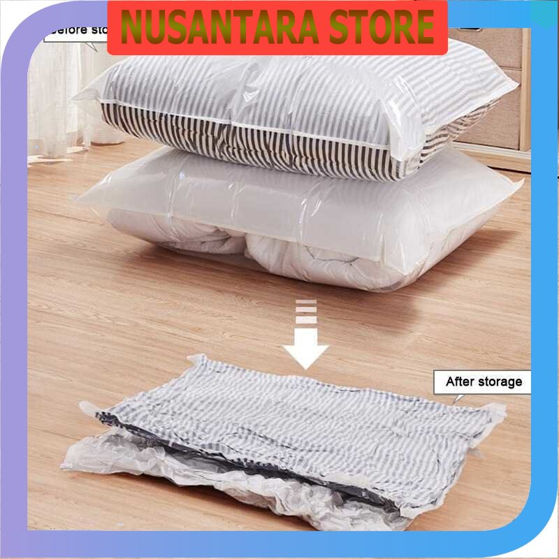 NUSANTA STORE - WHISM ถุงบีบอัดสูญญากาศ 12 ชิ้น + ปั๊มมือ - WH021