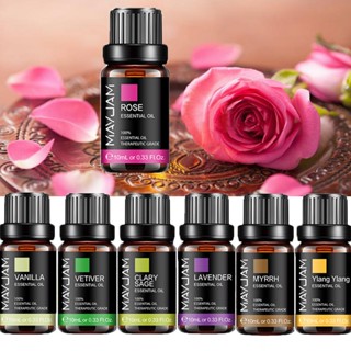 MAYJAM 10ml  น้ำมันหอมระเหย rose vanilla clary sage Essential Oil for aromatherapy