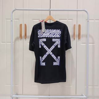 เสื้อยืด พิมพ์ลายลูกศร Off White Cabin Black 24s สําหรับผู้ชาย