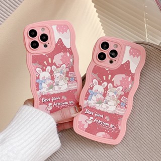 เคสโทรศัพท์ซิลิโคน TPU แบบนิ่ม ลายกระต่าย สตรอเบอร์รี่ สําหรับ Huawei NOVA 5T 7i 7 8 9 se 7se 9se 10 P30 P40 P50 MATE 30 40 50 PRO Y7 PRO Y9 Prime 2019