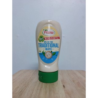 Praise Mayonnaise ครีมมี่มายองเนส Traditional Mayo เทรดิชั่นแนล Recycled Bottle (ตราเพรส) 410กรัม