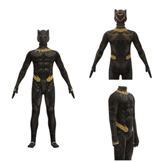 ชุดจั๊มสูทคอสเพลย์ Wakanda King TChalla Wakanda Forever 2 Fantasy Superhero สําหรับผู้ชาย