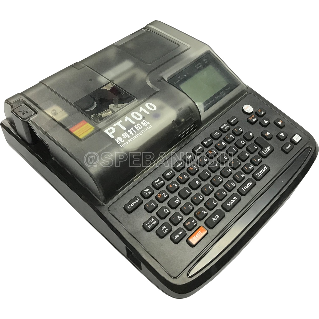 PT1010 เครื่องพิมพ์ปลอกสายไฟ PT-1010 เครื่องพิมพ์ท่อ Hot Mark สติกเกอร์ Tube Marking ท่อ PVC พิมพ์ฉล