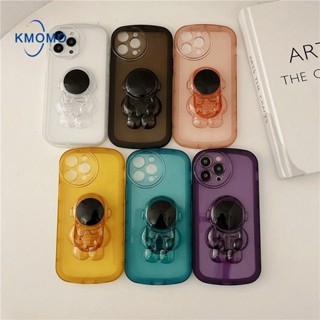 Airbag Shockproof Casing OPPO A98 A78 5G A17 A17k A77s A77 A57 4G A96 A76 Silicone Circular Astronaut Bracket Case Lens Protection TPU Cover