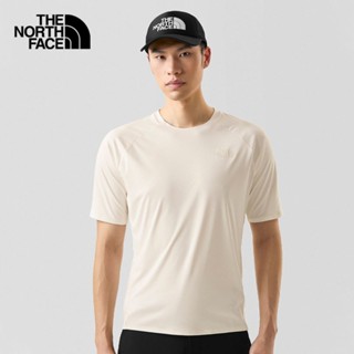 THE NORTH FACE M EA BIG PINE S/S CREW - AP - GARDENIA WHITE HEATHER เสื้อยืดแขนสั้น เสื้อผ้า เสื้อผ้าผู้ชาย