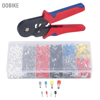 OObike 1800 ชิ้น/เซ็ต Ferrule Crimping Tool Kit AWG 23‑7 Crimper Plier พร้อมลวด Ferrules แบบพกพา Set