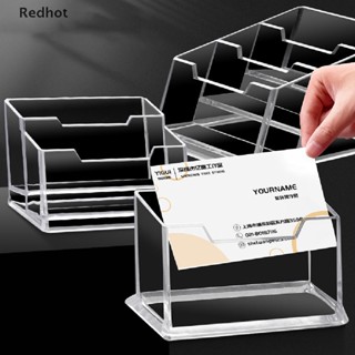 &lt;Redhot&gt; ที่วางนามบัตร พลาสติกอะคริลิคใส แบบตั้งโต๊ะ ขาตั้งโชว์ ลดราคา