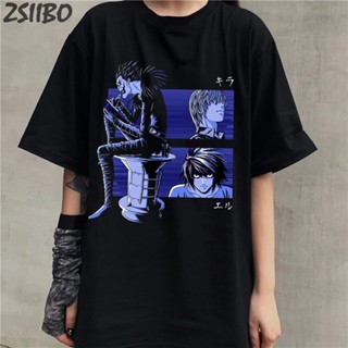 เสื้อยืดแขนสั้นลําลอง พิมพ์ลายการ์ตูนอนิเมะ Death Note Shinigami Ryuk สําหรับผู้ชาย และผู้หญิงy_12