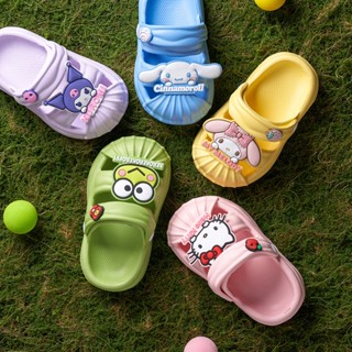 รองเท้าแตะ Crocs พื้นนิ่ม กันลื่น ลายมาริโอ้น่ารัก เหมาะกับใส่อาบน้ํา แฟชั่นฤดูร้อน สําหรับเด็กวัยหัดเดิน