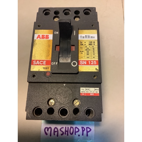 เมนเบรกเกอร์ ABB,ABB SN125-ควบคุมไฟฟ้า/ตู้CLIPSAL/ตู้ไฟฟ้า/2สาย 5 ช่อง/มี RCBO กันดูด/เมน 63A/ตู้ควบ