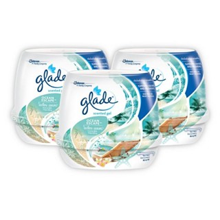 glade เกลดเซ็นเต็ดเจล เจลหอมปรับอากาศ กลิ่นโอเชี่ยน ขนาด180ก.×3ชิ้น