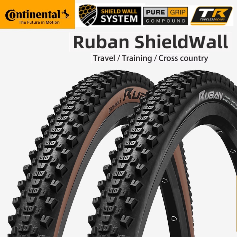 Continental Ruban จักรยานเสือภูเขายาง 27.5/29 x 2.3/2.6 Pure Grip Compound Shield ระบบผนังยางพับลวดเหล็ก Tyre
