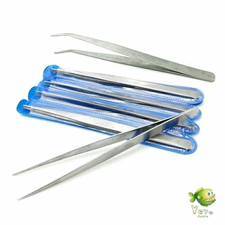 YOYO คีบหนีบสแตนเลส คีมหนีบอเนกประสงค์ มี 2 แบบ ปากคีบงอ ปากคีบแหลม Stainless steel tweezers
