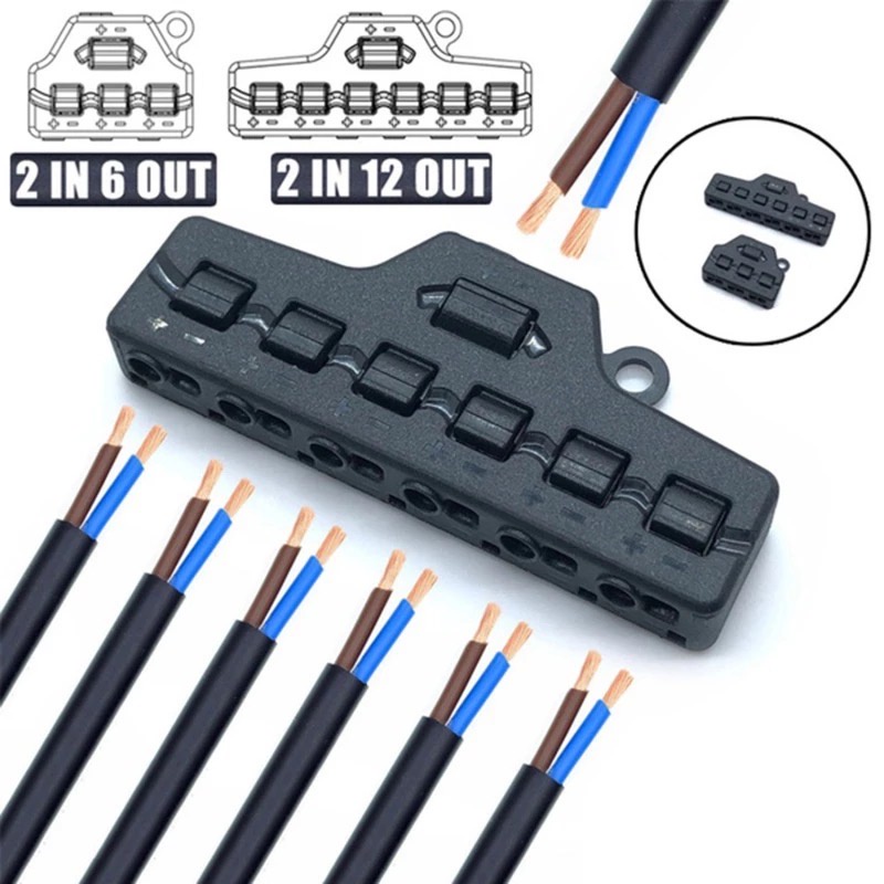ตัวแยกสาย DC  ขั้วต่อไฟ ขนาน ต่อไฟ ขั้วต่อสายขนาน แยกสาย LED Terminal Block