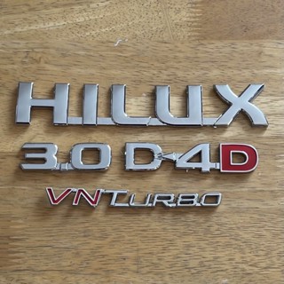 โลโก้ HILUX 3.0 D4D VN TURBO ตัวหนังสือข้างประตู (จำนวน 4 ชิ้น)