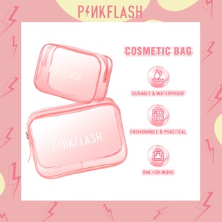 Pinkflash กระเป๋าเครื่องสําอาง PVC ใส แบบหนา กันน้ํา กันความชื้น ทนต่อการสึกหรอ