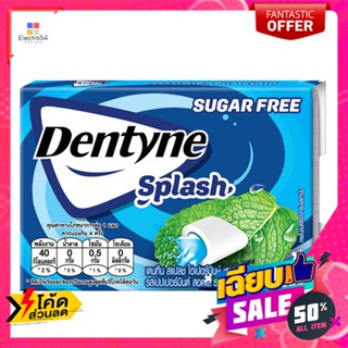 Dentyne(เดนทีน) เดนทีน สแปลช หมากฝรั่งชูการ์ ไฮเปอร์มินต์ แบบแผง 8 เม็ด 15.2 ก. Dentyne Splash Sugar Free Hypermint C