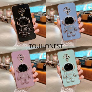 เคส Vivo Y22 Y22S Y21 Y21T Y33T Case Vivo Y20 Y20S Y7S Y9S V17 V19 V20 SE V21 S1 Pro Cute Silicone 3D Astronaut Stand Phone Cover โทรศัพท์มือถือ