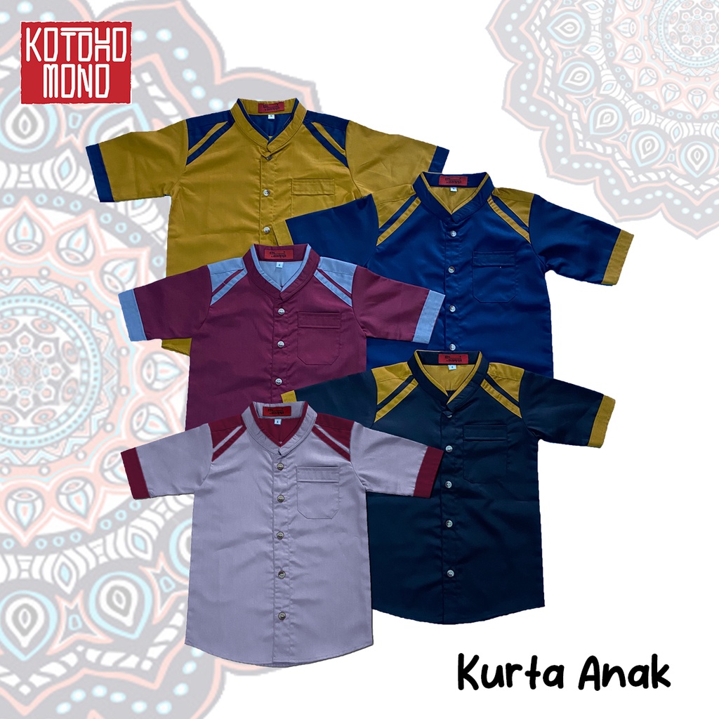 เสื้อเชิ้ตแขนสั้น Koko Kurta มีกระเป๋าด้านหน้า สําหรับเด็ก อายุ 1-7 ปี 2023