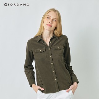 GIORDANO เสื้อเชิ้ตผู้หญิง Womens Corduroy Shirt 05342607