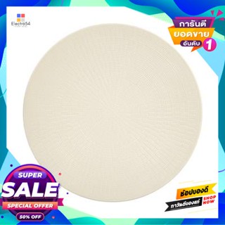 Shaped จานกลมสโตนแวร์ทรงตื้น Emboss Kassa Home รุ่น Hjcqd-051P1-Cream ขนาด 10.5 นิ้ว สีครีมshallow Shaped Stoneware Plat