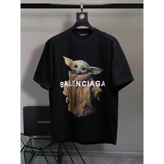 เสื้อยืดแขนสั้นลําลอง ผ้าฝ้าย พิมพ์ลาย BAL&amp;GA Yoda สําหรับผู้ชาย และผู้หญิง