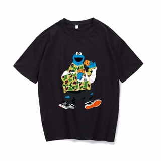 ✾✖· KAWS X Co-branded Sesame Street Boysupreme Champion Short-sleeved T-shirt Men