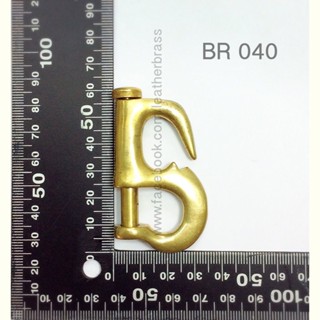 BR040 ตะขอญี่ปุ่น Navy ตะขอพวงกุญแจ อะไหล่ทองเหลืองแท้ อุปกรณ์งานหนัง**ราคาต่อชิ้น**