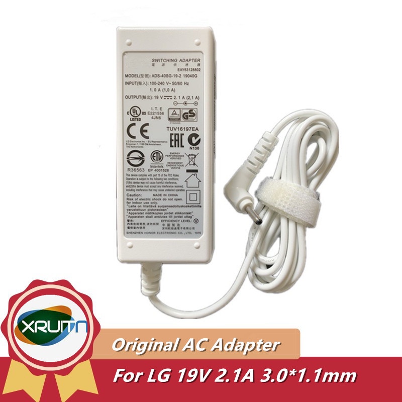LG 19V 2.1A 3.0*1.0 มม.40W ADS-40SG-19-2 19040G LCAP25B ของแท้ EAY63128601AC Adapter Power Charger ส
