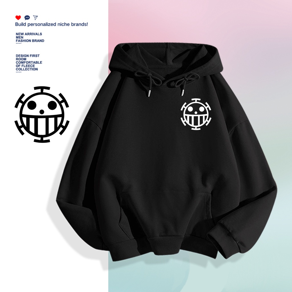 L441B เสื้อฮู้ดแขนยาวผ้านุ่มใสสบายฯ ลายสวยแฟชั่งได้ทั้งชายและหญิง
