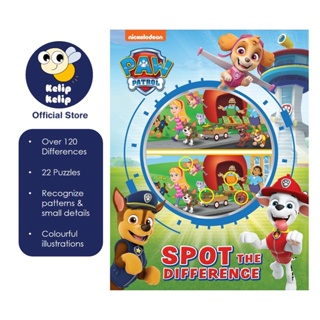 Paw Patrol Spot the Difference หนังสือกิจกรรม สําหรับเด็ก 120+ และปริศนา 22 ชิ้น