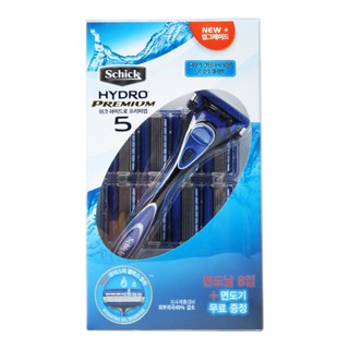 Schick Hydro Premium 5 ชุดมีดโกนหนวด สําหรับผู้ชาย (ด้ามจับ 1 ชิ้น และใบมีด 8 ชิ้น)