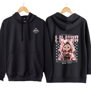 เสื้อแจ็กเก็ต มีฮู้ด ผ้าฝ้าย 100% พิมพ์ลายอนิเมะ LILIANA VAMPAIA - MY HOLO