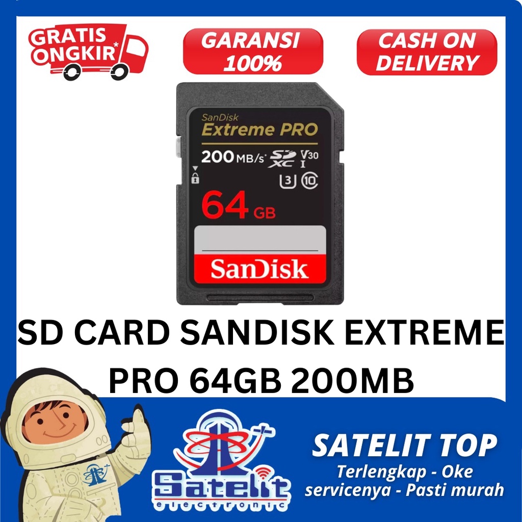Sd การ์ด SANDISK EXTREME PRO 64GB 200MB CL10